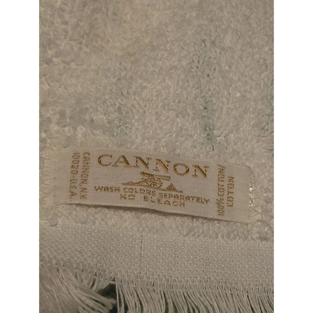Vintage Cannon Floral Hand/Kitchen‎ Towel Lot Of 5 Fringe/ Ruffled 100% Cotton